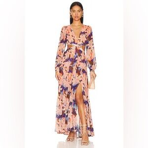 ASTR THE LABEL Lively Dress in Brown Coral Floral